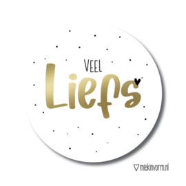 Stickers - Veel liefs - per 5 stuks