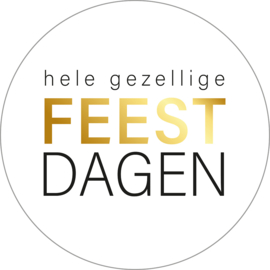 Stickers - Kerst - Hele gezellige feestdagen - per 10 stuks