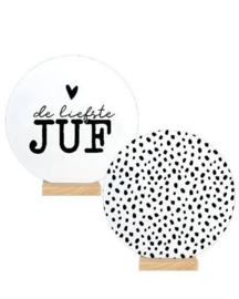 Wenscirkel - De liefste JUF / 101 dots - 14 cm