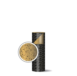 Inpakpapier - Kerst - Trees & Stars - zwart/goud - 2m | OP=OP