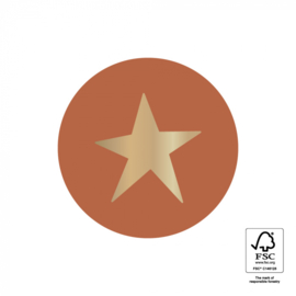 Stickers - Star Gold - cognac - per 10 stuks
