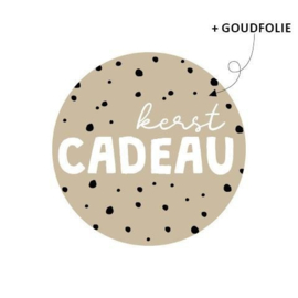 Stickers - Kerst - Kerst cadeau - goud - per 10 stuks