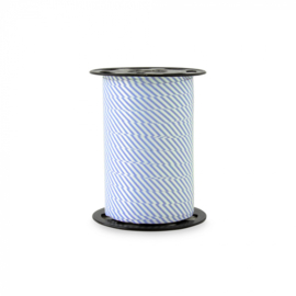 Lint - paperlook - Strepen - zee blauw - 10mm - 3m