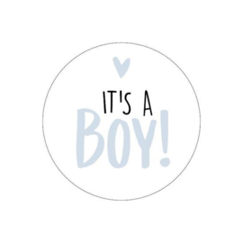 Stickers - It's a BOY! - blue - per 5 stuks