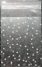 Zakjes - semi transparant met dots - per 5 stuks (10x10cm)