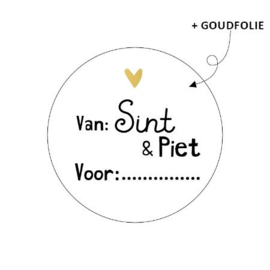 Stickers - Sint - Van: Sint & Piet - Voor: ..... - per 10 stuks