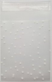 Zakjes - semi transparant met dots - per 5 stuks (10x10cm)