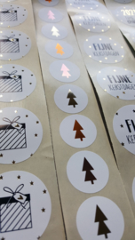 Stickers - Kerst - Kerstboom assorti - per 10 stuks