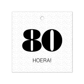 Cadeaulabel - 80 Hoera!