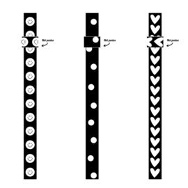 Agenda - Pick & Plan - Elastiek met penlus - smile, dots of hearts