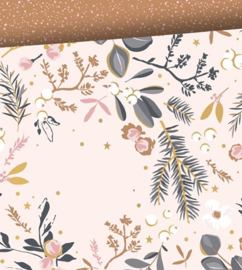 Inpakpapier - Let's decorate - roze/brons - 2m