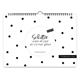 Planner - Familieplanner incl. stickervel - A4 - 2024