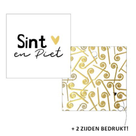 Label - Sint - Sint en Piet - vierkant