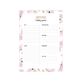Planner - Notepad Creatively organized. - Petals - A5