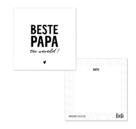 Magneet - Beste papa ter wereld! - 8 cm