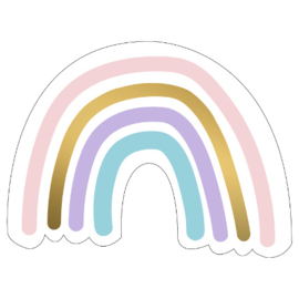 Stickers - Regenboog - goudfolie - per 5 stuks