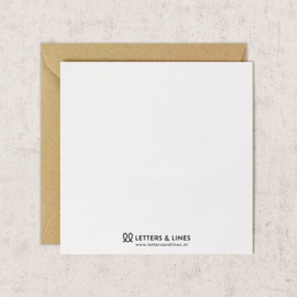 Kaart & Envelop - Verlies & Ware liefde - ♥ - goudfolie