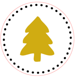Stickers - Kerst - Kerstboom - per 10 stuks