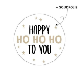 Stickers - Kerst - Happy HO HO HO to you - per 10 stuks