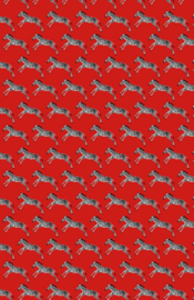 Inpakpapier - Zebra's rood - 31 x 71 cm