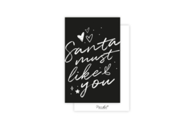 Minikaartje - Kerst - Santa must like you