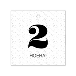 Cadeaulabel - 2 Hoera!