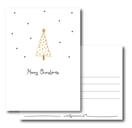 Kaart - Kerst - Merry Christmas - goudfolie