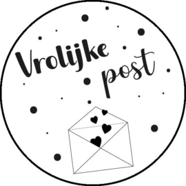 Stickers - Vrolijke post - per 10 stuks