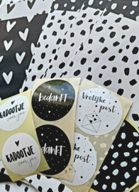 Inpakset - 13-delig - Dots & Hearts / Black & White