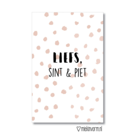 Minikaartje - Sint - Liefs, Sint & Piet