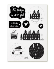 Stickers - Kerst - cadeaustickers {deer} - 20 stuks