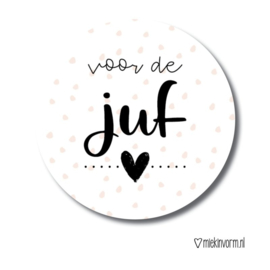 Sticker - Voor de juf - per stuk