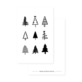Minikaartje - Kerst - Kerstbomen