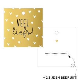 Label - Veel liefs! - vierkant