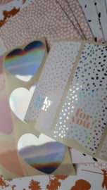 Stickers - vaantje - Sow&Grow pastel - holografisch - per 10 stuks