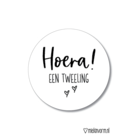 Stickers - Hoera! Een tweeling - per 5 stuks