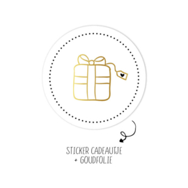 Stickers - Gouden cadeautje - per 10 stuks