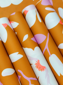 Inpakpapier - Spring Fever - fresh - roest / roze / lila / goud - 2m