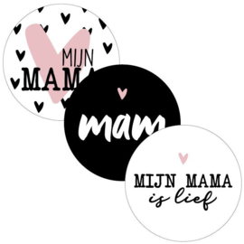 Stickers - MIJN MAMA - assorti - per 6 stuks
