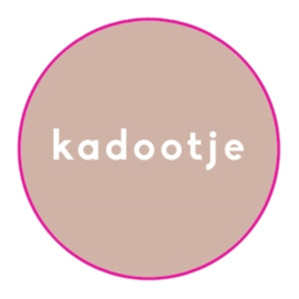 Stickers - kadootje - mauve - per 10 stuks