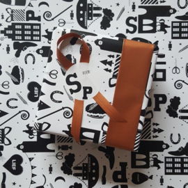 Inpakpapier - Sint - Hop Hop - zwart / wit / koper - 2m - MET FOUTJE