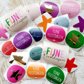 Stickers - Kerst - Funky - set van 20 stuks