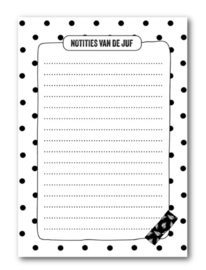 Notitieblokje - Notities van de juf - big dots