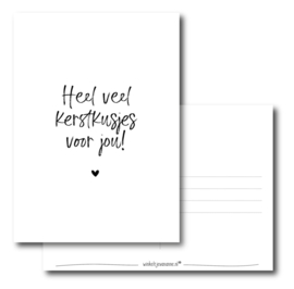 Kaart - Kerst - Heel veel Kerstkusjes voor jou!