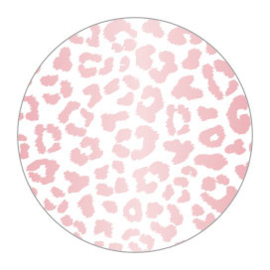 Stickers - Panterprint - rosé-goudfolie - per 10 stuks