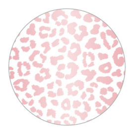 Stickers - Panterprint - rosé-goudfolie - per 10 stuks