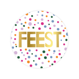 Stickers - FEEST - confetti feest - per 10 stuks