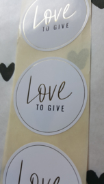 Stickers - Love to give - per 10 stuks