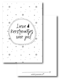 Minikaartje - Kerst - Lieve Kerstgroetjes voor jou!