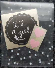 Stickers - It's ... a girl! - zwart per 10 stuks